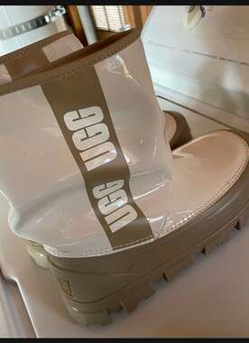 UGG Classic Brellah Mini Platform Rain Boots in Mustard Seed